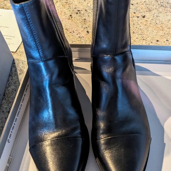 marja black leather boots